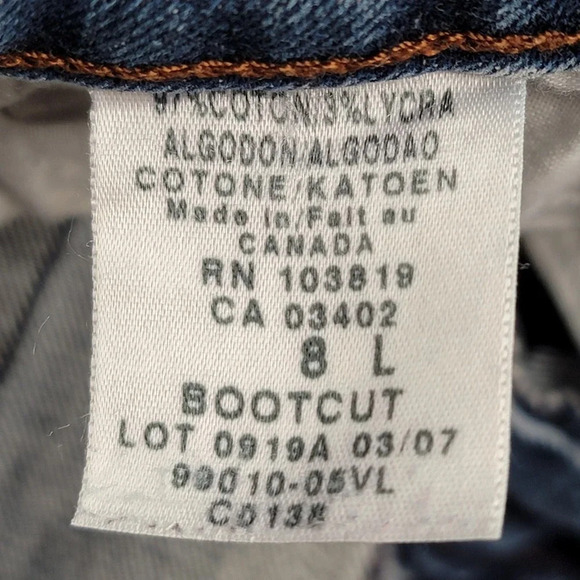 HARLEY DAVIDSON Women's Highrise Medium Wash Bootcut Jeans Size 8 Long Blue - Picture 9 of 16